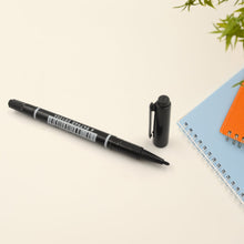 Double-sided black marker pen for office and school