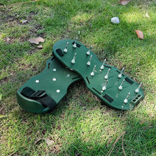 Lawn Aerator Sandals, Garden Grass Aerator Spiked Sandals Green Studded Shoes for Yard Patio Garden Excavation