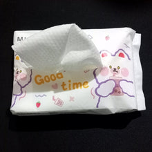 Cotton pads for cosmetic use, open pack