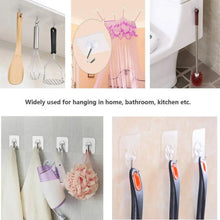 Waterproof wall hooks, heavy-duty and transparent, 10 pcs.