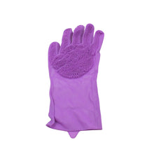 Reusable silicone dishwashing glove, left-handed