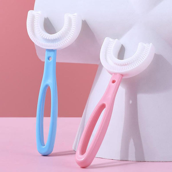 U-shaped large toothbrush for easy kids' dental care