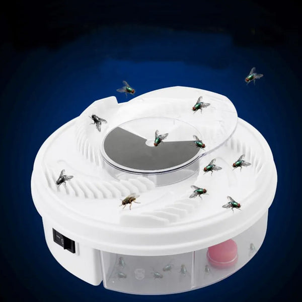 Automatic electric fly trap for pest control.