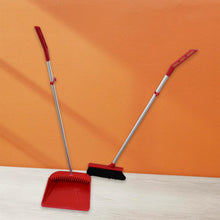 Long handled broom and dustpan cleaning set