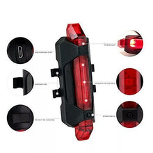 Waterproof red LED light for bike front with bright illumination.