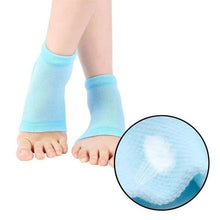 Comfortable gel heel socks for pain relief.