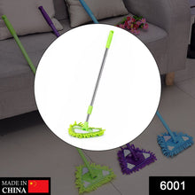 Triangle mop with stainless steel frame designed for versatile floor cleaning.