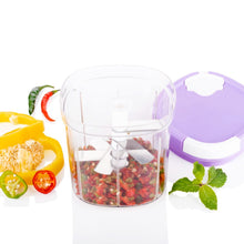 2 in 1 chopper and slicer with a built-in blade system for easy and quick food preparation