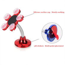 Flower-shaped holder for car with suction cup.