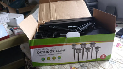 Pack of 6 solar pathway lights for garden, waterproof LED lights