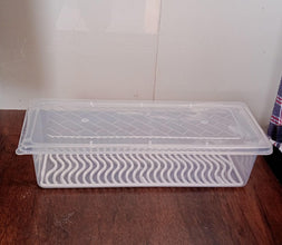 Container with removable drain plate